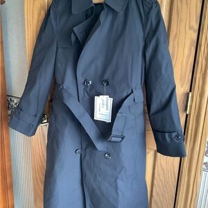 Black Trench NWT 36S  Army Coat